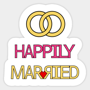 Happily Married Sticker